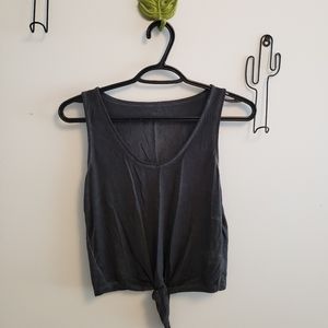 Tie front tank top